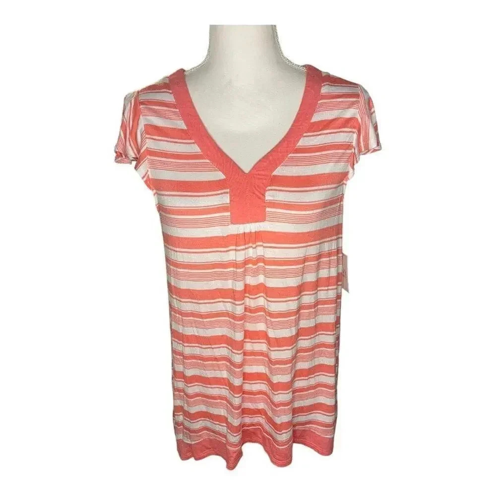 NEW Company by Ellen Tracy Women's Medium Flutter Sleeve V-Neck Sleep Top